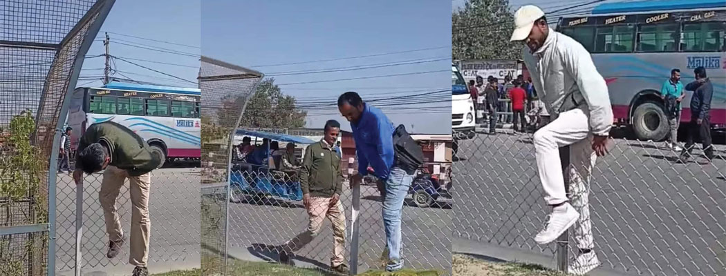 छ लेनको सडकमा लगाइएको तारजाली नाघेर जथाभावी बाटो काट्दा चौतर्फी आलोचना